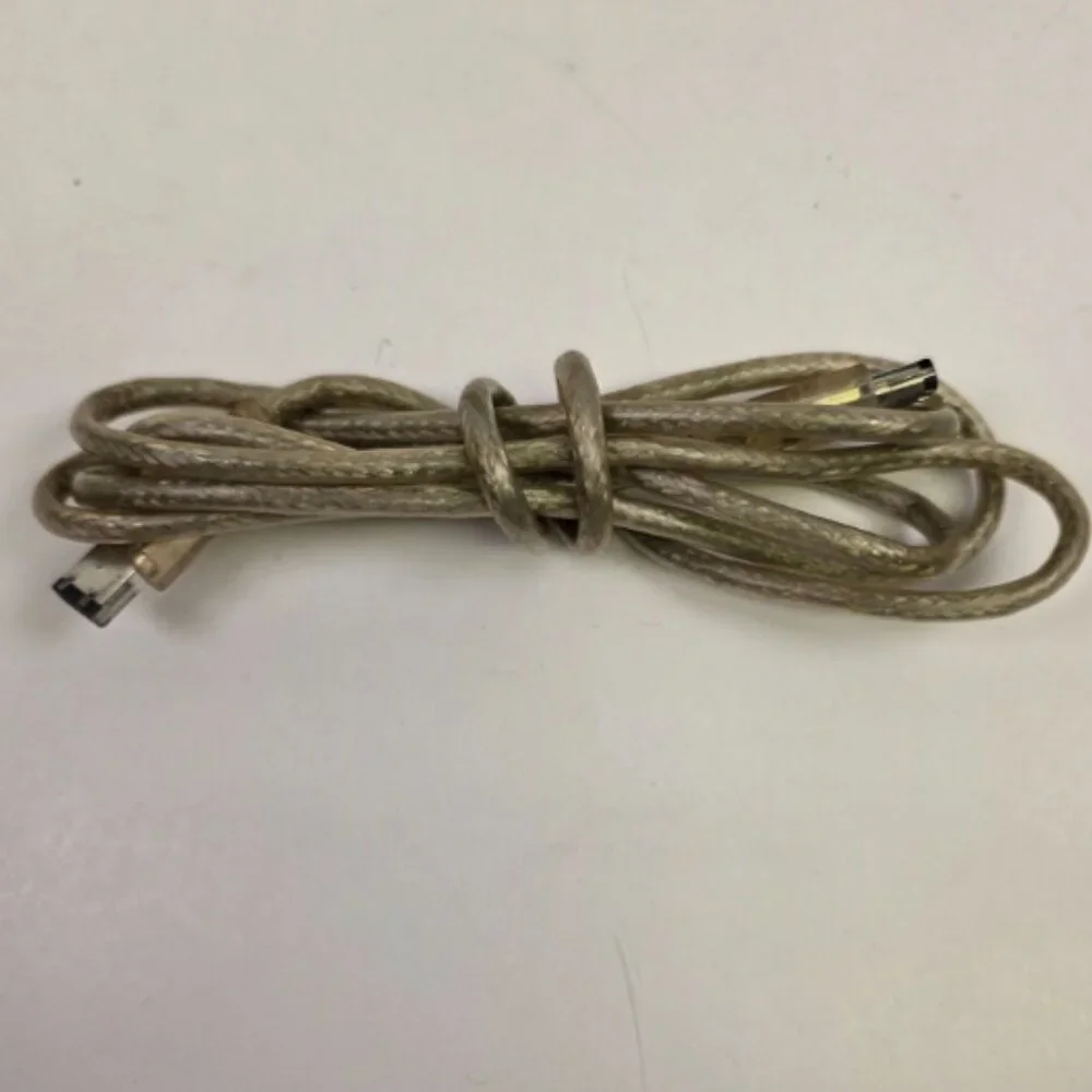 6-Pin Male to 6-Pin Male IEEE-1394a Firewire-400 Shielded Cable, Clear